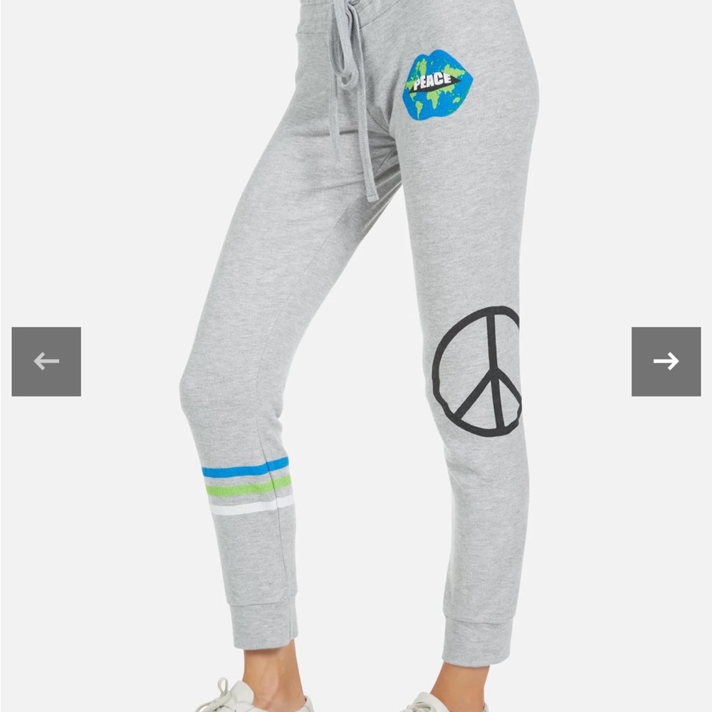 Lauren Moshi Kizzy World Peace sweat pants jogger - Picture 3 of 6